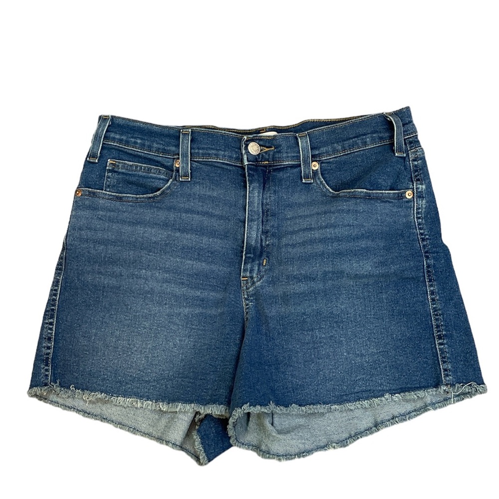 Levi’s Heritage High-Rise Shorts Denim Raw Hem Size 14